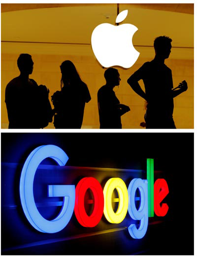 FILE: The logos of Amazon, Apple, Facebook and Google are seen in a combination photo from Reuters files. Photo: Reuters
