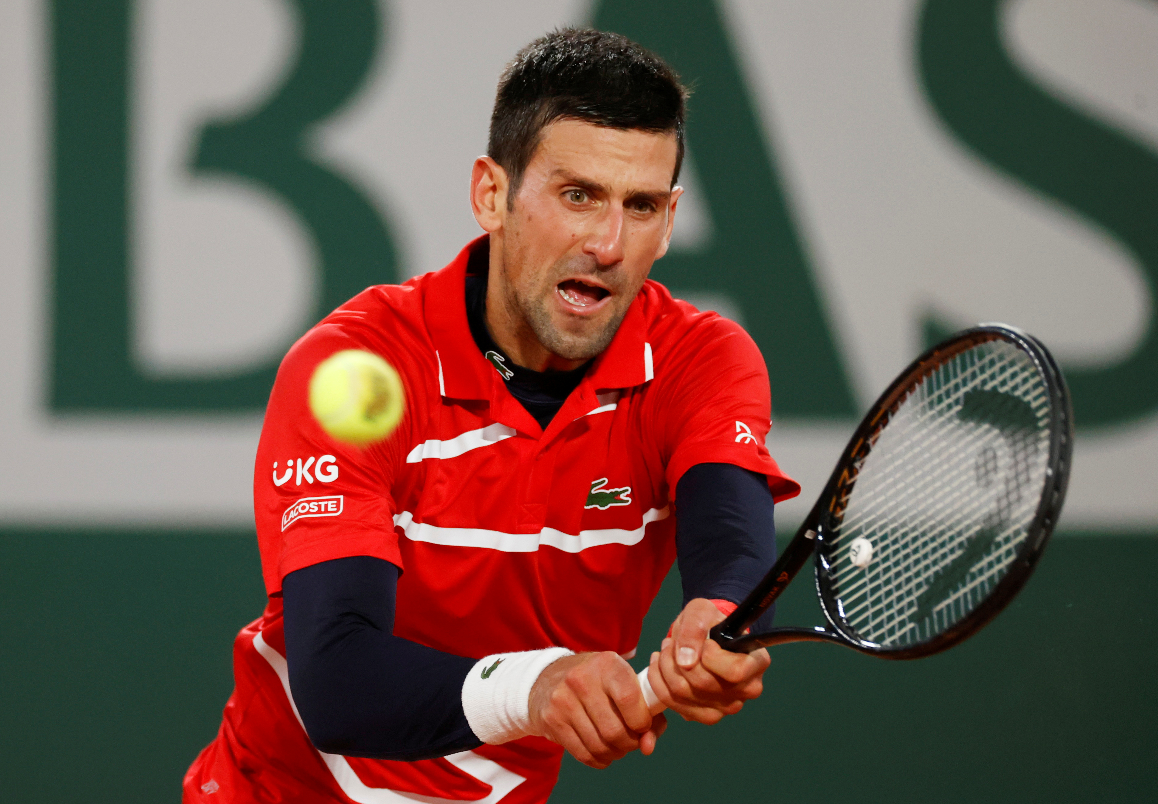 Serbia's Novak Djokovic in action. Photo: Reuters 