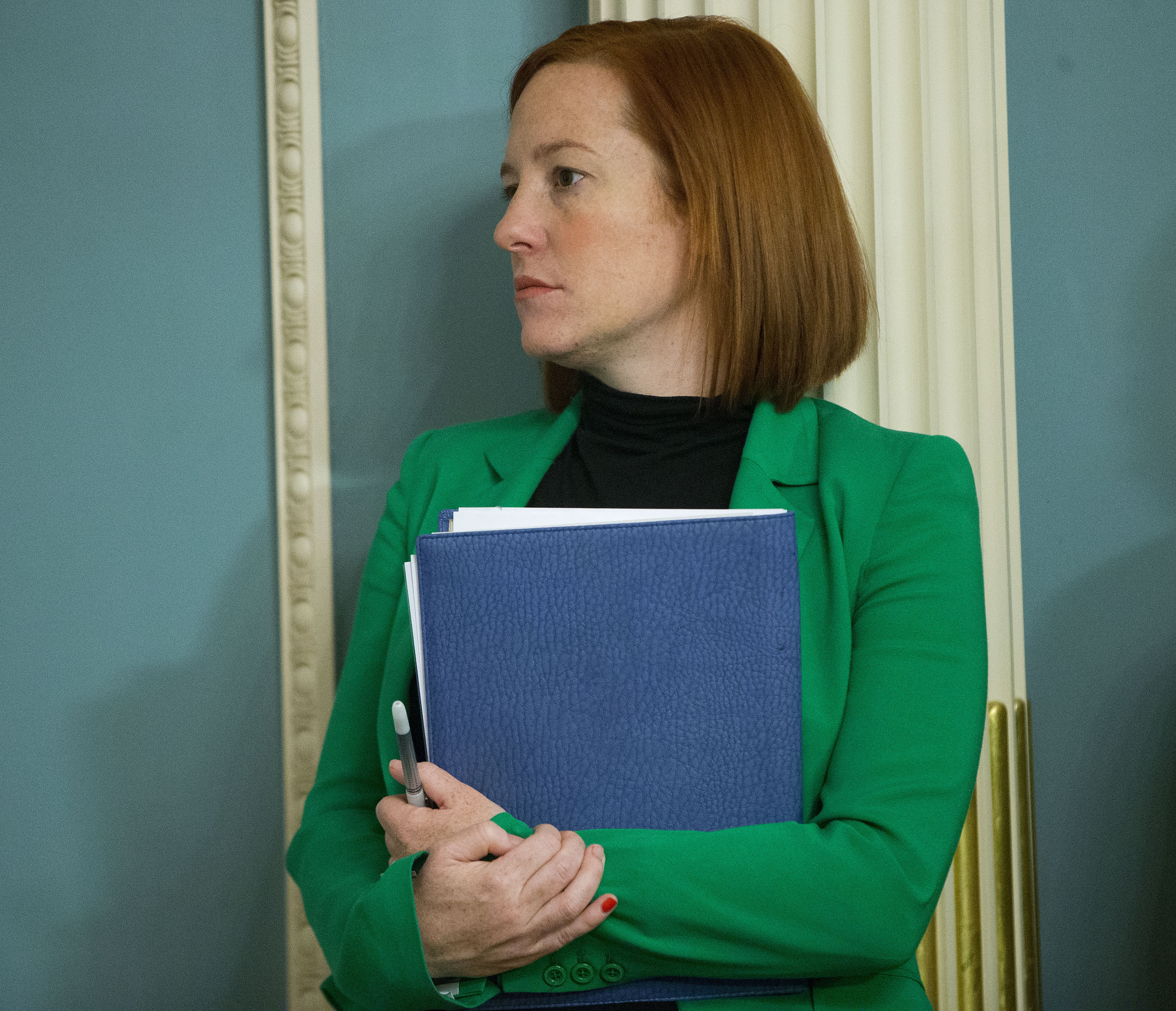 State Department spokeswoman Jen Psaki stands in on a meeting in Washington, Friday, Feb. 27, 2015. President-elect Joe Biden will have an all-female communications team at his White House, led by campaign communications director Kate Bedingfield. Jen Psaki will be his press secretary. Photo: AP
