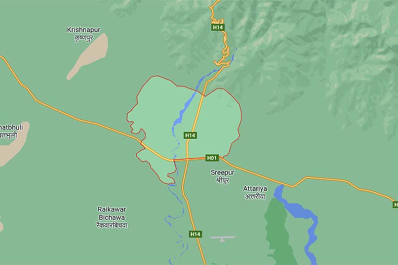 This image shows Malakheti area in Godavari Municipality of Kailali district. Image: Google Maps