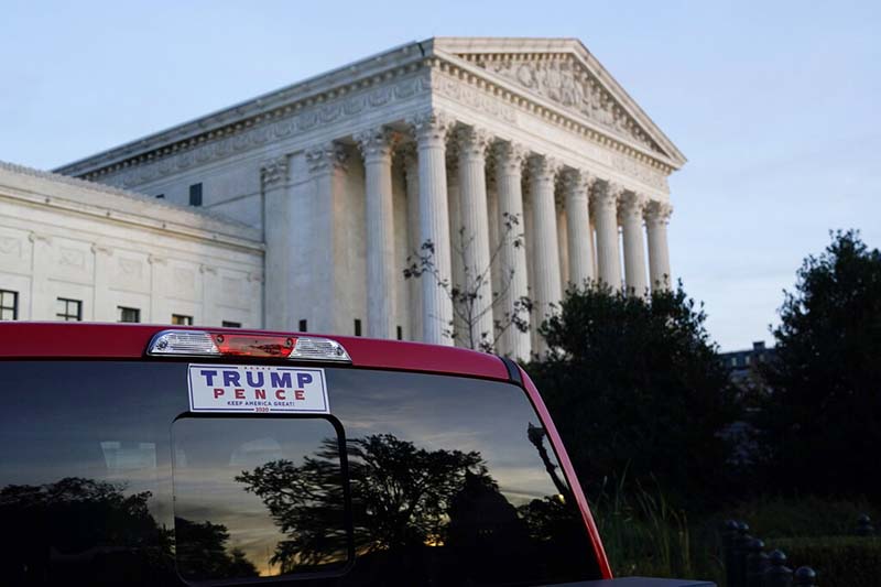 The Supreme Court is seen in Washington, on Thursday, November 5, 2020. Photo: AP