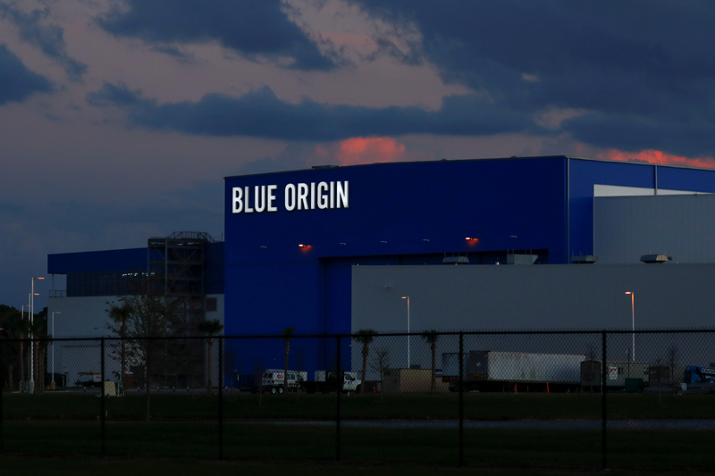 The Blue Origin rocket facility is shown near the Kennedy Space Center in Cape Canaveral, Florida, U.S., March 3, 2019. RPhoto: Reuters/File