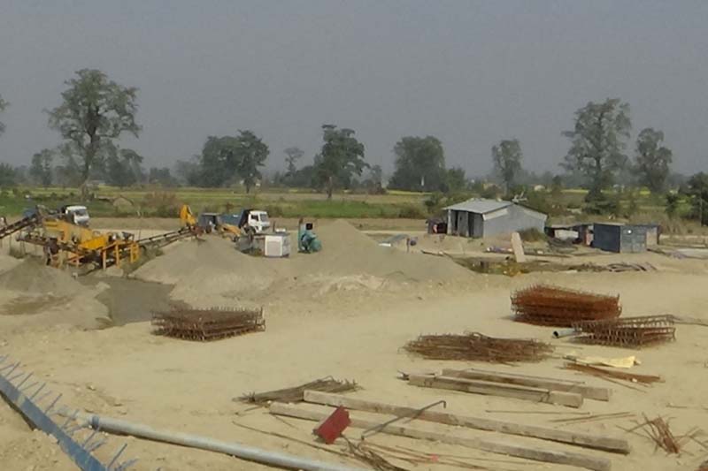 This undated images shows a crusher industry in Kailali district. Photo: Tekendra Deuba/THT